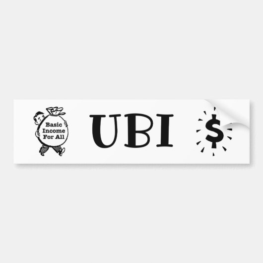 全員の基本所得 バンパーステッカー (正面)