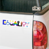 全員の平等 バンパーステッカー (トラック上)
