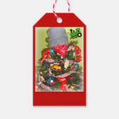 全員乗れ！列車のテーマのクリスマスツリー ギフトタグ (正面)