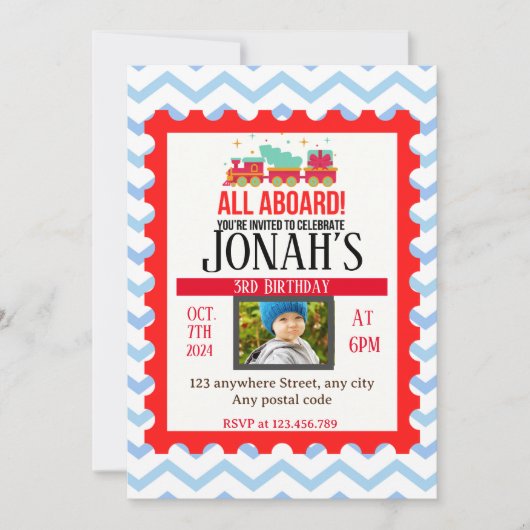 全員乗れ!列車テーマ 招待状 (正面)