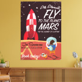 全員乗れ！飛んで火星のヴィンテージポスター キャンバスプリント (インサイチュ (リビング))
