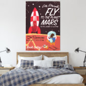 全員乗れ！飛んで火星のヴィンテージポスター キャンバスプリント (インサイチュ (寝室))
