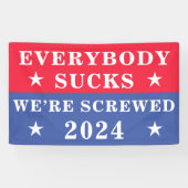 全員吸が2024年の大統領選挙に参戦 横断幕 (横)