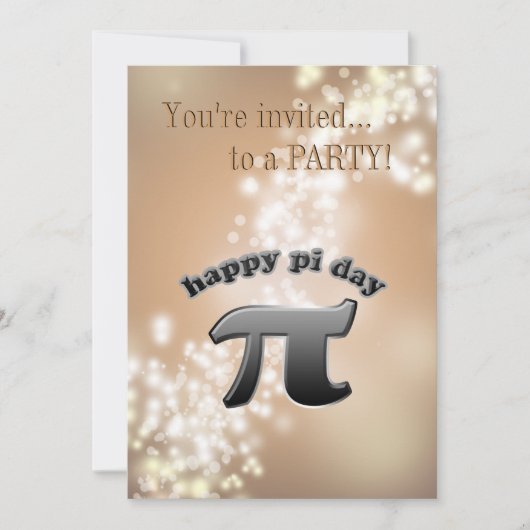 全国πの日 | 数学オタクのためのπ記号 3月14日 招待状 (正面)