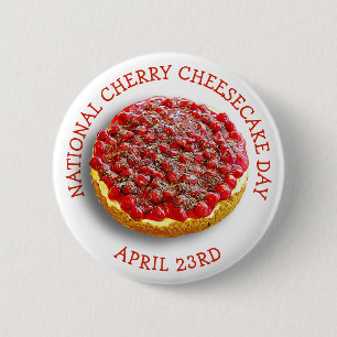 全国さくらんぼチーズケーキの日4月23日ボタン 缶バッジ
