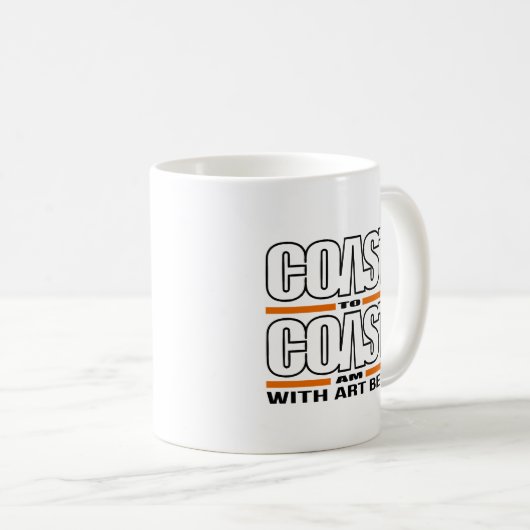 全国で芸術の鐘(ヴィンテージ)のマグとのAM コーヒーマグカップ (正面右)