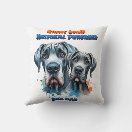 全国の純血犬の素晴らしい日！ クッション (裏面)