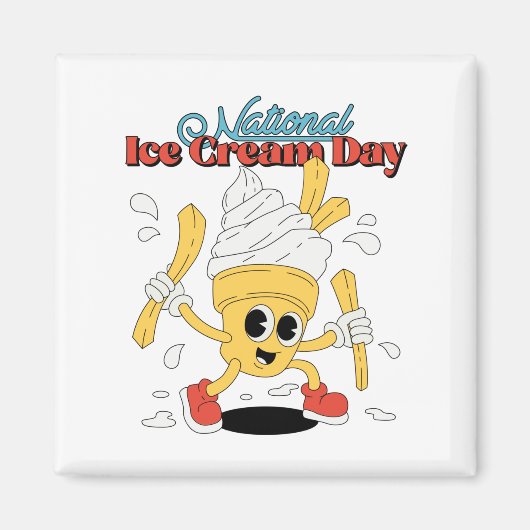 全国アイスクリームの日 マグネット (正面)