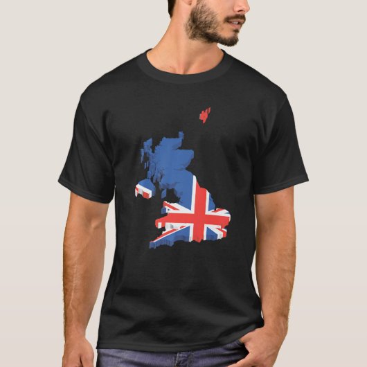 全国イギリス土産婦人国男性へ旗 Tシャツ (正面)