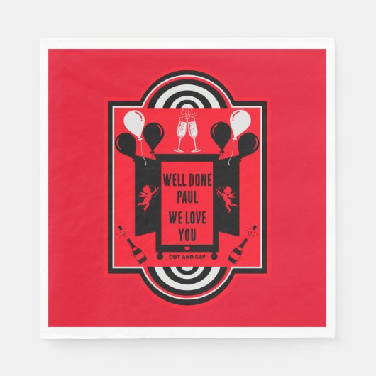 全国カミングアウトデー NCOD スタンダードランチョンナプキン (正面)