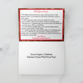 全国クリーム入りドーナツの日 - 9月14日 カード (内部)