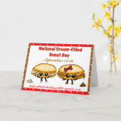 全国クリーム入りドーナツの日 - 9月14日 カード (黄色い花)