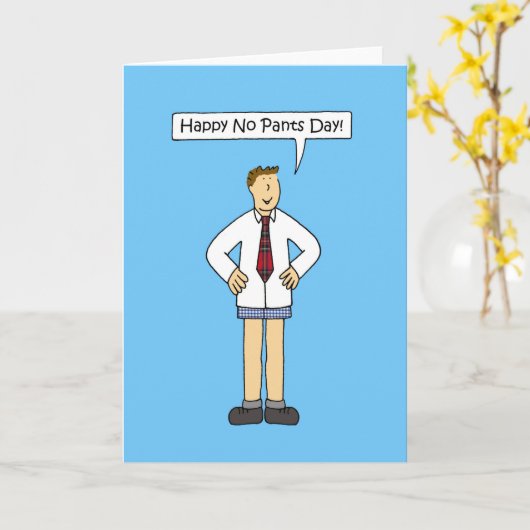 全国ズボン禁止の日5月 カード (黄色い花)