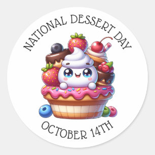全国デザートの日10月14日 ラウンドシール