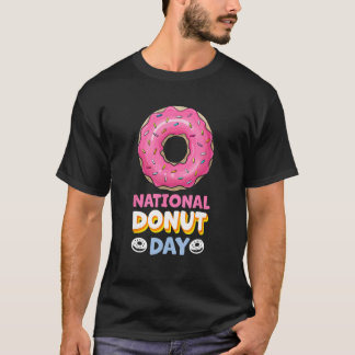 全国ドーナツの日 クールな甘党パーティー 面白い Tシャツ