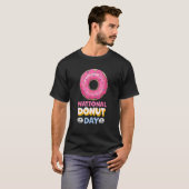 全国ドーナツの日 クールな甘党パーティー 面白い Tシャツ (正面フル)