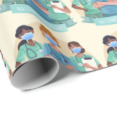 全国ナース日/ナース賞週 ラッピングペーパー (ロールコーナー)