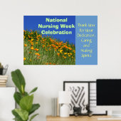 全国ナース週間お祝いポスターありがとう ポスター (ホームオフィス)