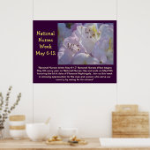 全国ナース週間5月6-12日フローラポスターカスタム ポスター (キッチン)
