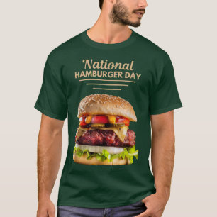 全国ハンバーガーの日5月28日ファーストフード Tシャツ