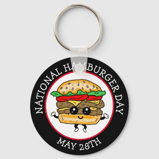 全国ハンバーガーの日5月28日 キーホルダー (正面)