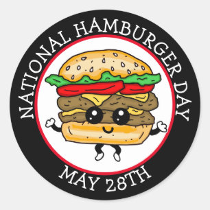 全国ハンバーガーの日5月28日 ラウンドシール
