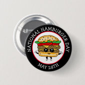 全国ハンバーガーの日5月28日 缶バッジ (正面&裏面)