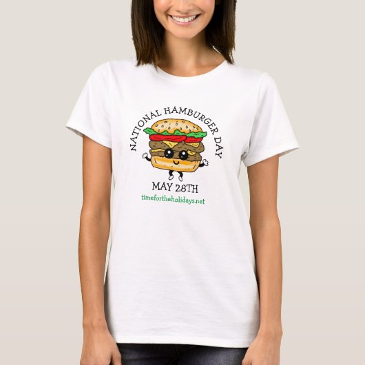 全国ハンバーガーの日5月28日Tシャツ Tシャツ (正面)