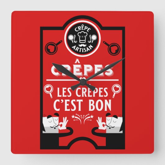 全国パンケーキの日9月26日 スクエア壁時計 (正面)