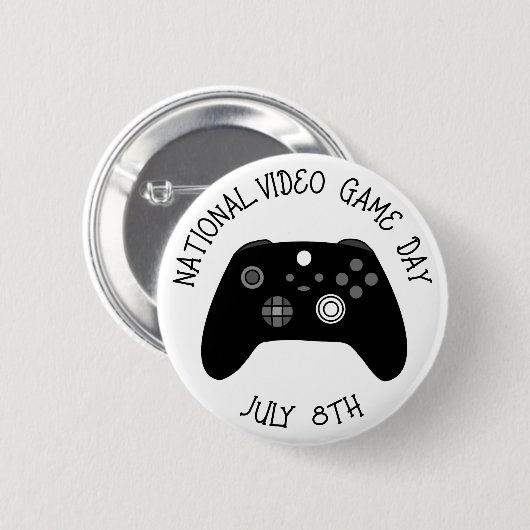 全国ビデオゲームの日7月8日 缶バッジ (正面&裏面)