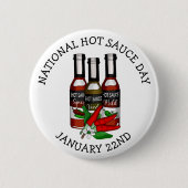 全国ホットソースの日 | 1月22日 缶バッジ (正面)