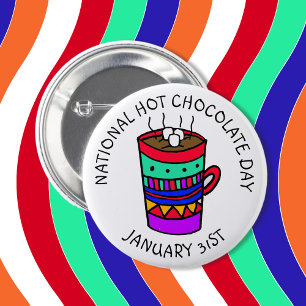 全国ホットチョコレートデー1月31日 缶バッジ