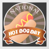 全国ホットドッグの日標識 ウィンドウサイン (シート)