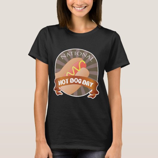 全国ホットドッグの日標識 Tシャツ (正面)