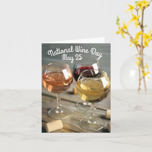 全国ワインデー カード (黄色い花)