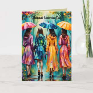 全国傘の日4人の女性 カード