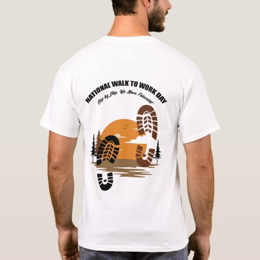 全国出勤日 Tシャツ (裏面)