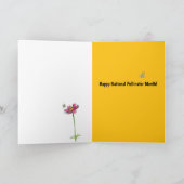 全国受粉者の月6月ミツバチの鳥のバグ カード (内部)