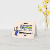 全国天気予報のデイカード – 男性 カード (黄色い花)