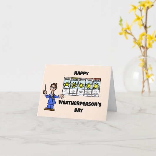 全国天気予報のデイカード – 男性 カード (黄色い花)