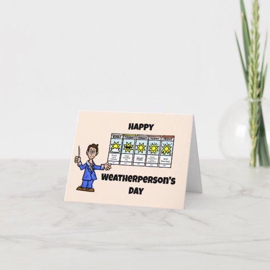 全国天気予報のデイカード – 男性 カード (正面)