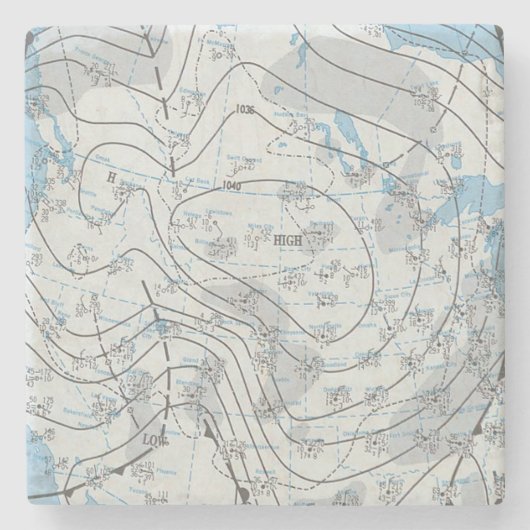 全国天気図 ストーンコースター (正面)