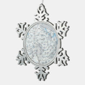 全国天気図 スノーフレークピューターオーナメント (右)