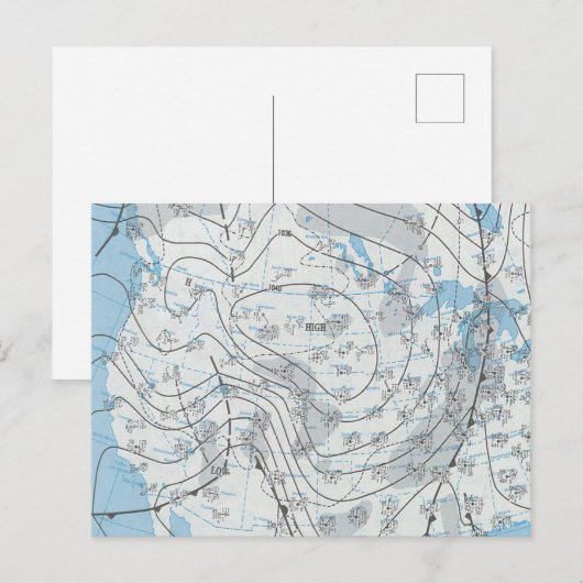 全国天気図 ポストカード (正面/裏面)