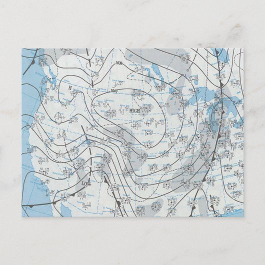 全国天気図 ポストカード (正面)