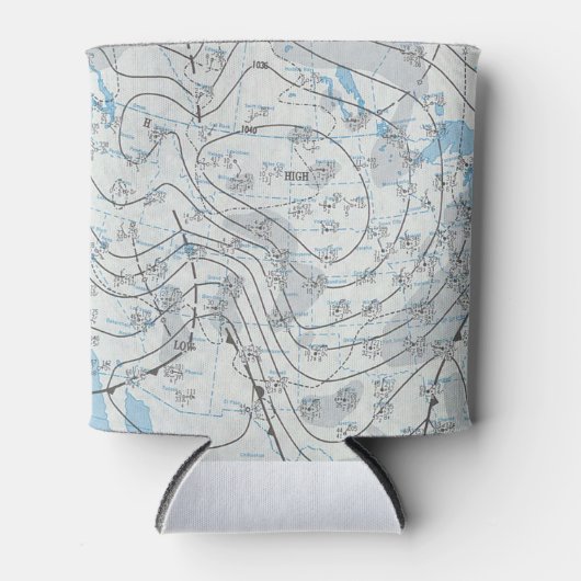 全国天気図 缶クーラー (正面)