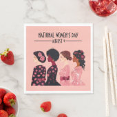 全国女子デイグローバル女子ピンクフローラ スタンダードランチョンナプキン (インサイチュ)