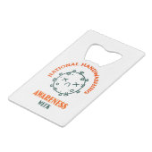 全国手洗い認識度週間 クレジットカード栓抜き (正面アングル)