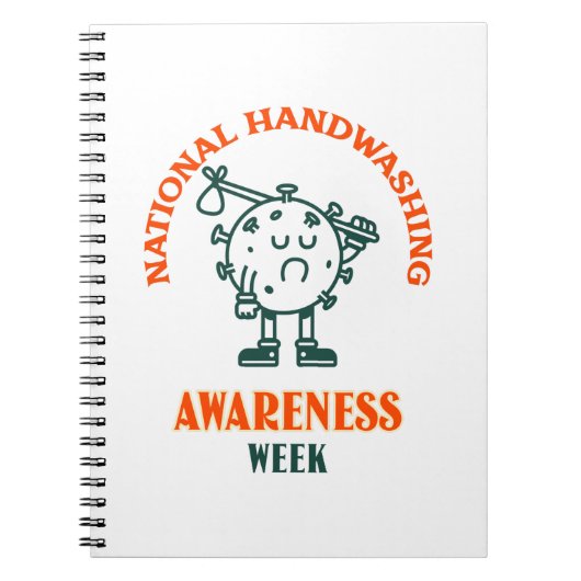 全国手洗い認識度週間 ノートブック (正面)