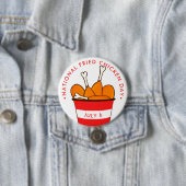 全国揚げ鶏日、脚のバケツ 缶バッジ (インサイチュ)